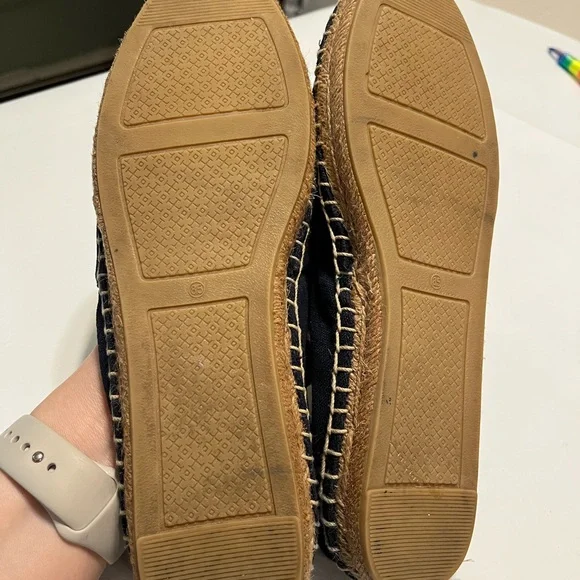 Tory Burch Navy Blue Espadrille Loafers - Picture 11 of 12
